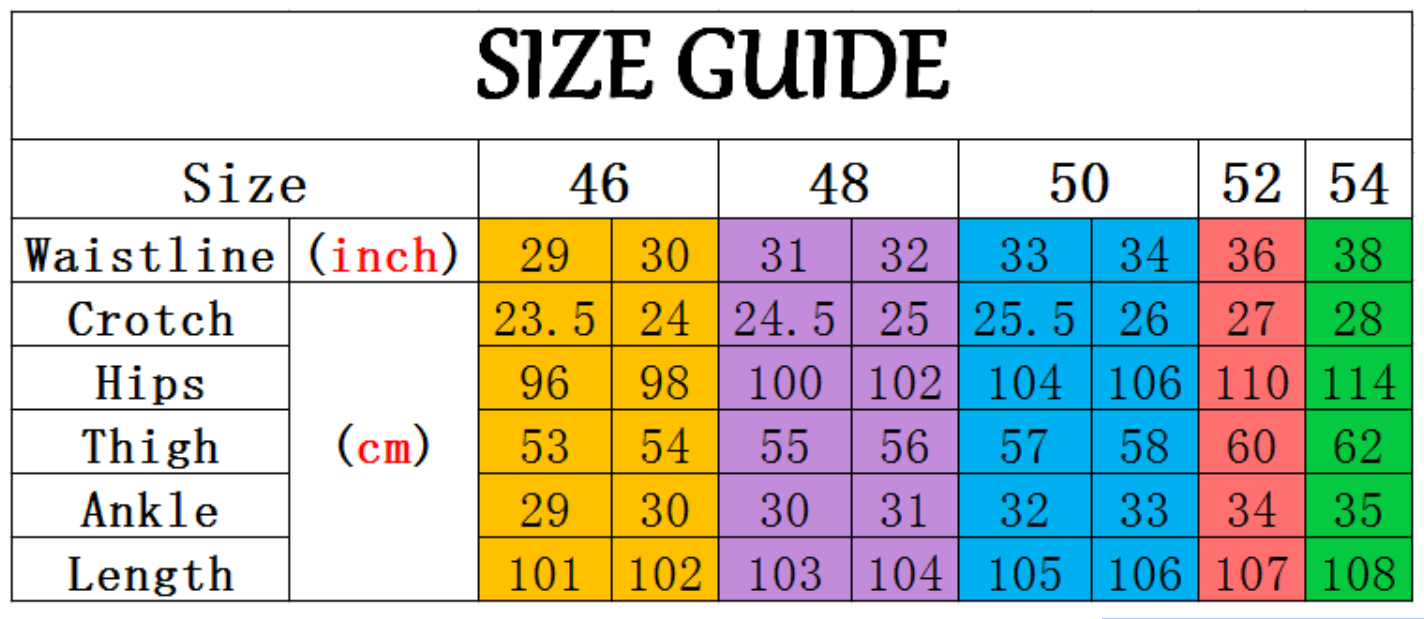 dsquared jeans size chart